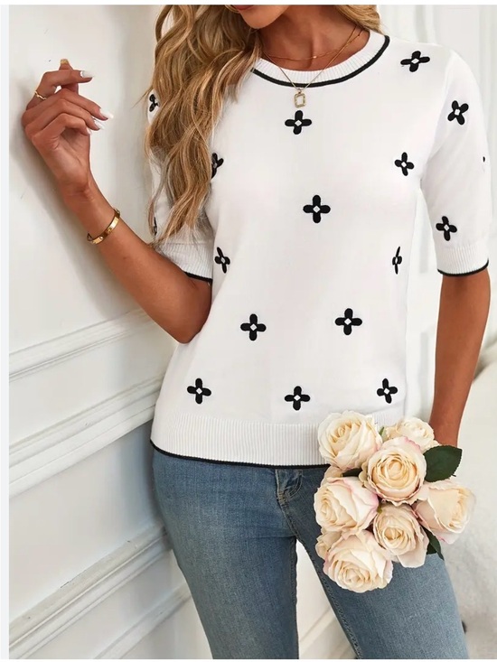 Tops - Women’s Lightweight Short Sleeve Summer Sweater